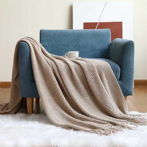 Begga - Battilo Knit Blanket  BO-HA Khaki Small 